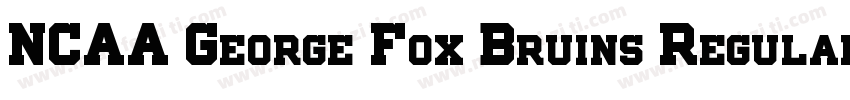 NCAA George Fox Bruins Regular字体转换